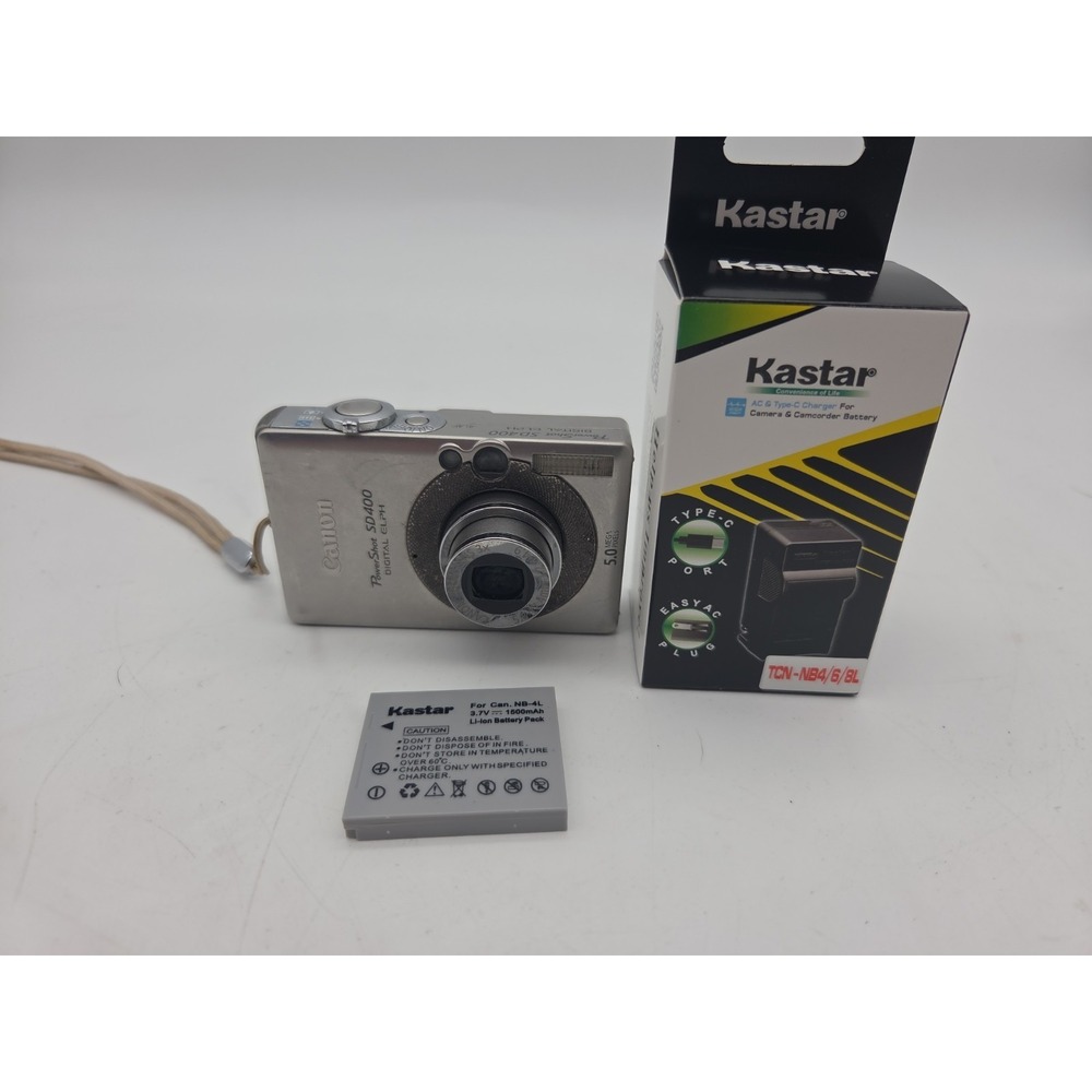 FOR PARTS/REPAIR - Canon PowerShot SD400 Digital ELPH Camera 5.0MP Silver